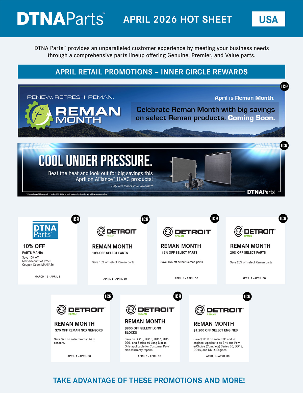 Freightliner Parts Specials page 1