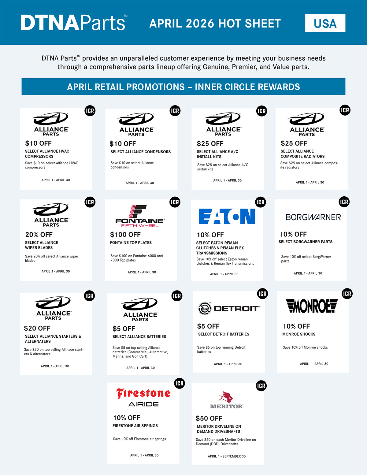 Freightliner Parts Specials page 2